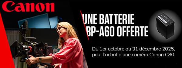 Canon • Batterie offerte pour l'achat de la caméra C80